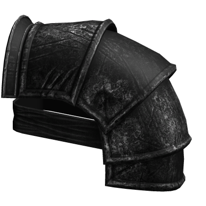 Black Medieval Knight Pauldron - Left