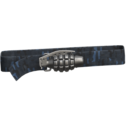 Y2k Grunge Grenade Belt Blue Camo 1.0