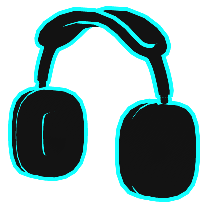 Cartoony Cyan Headphones thumbnail