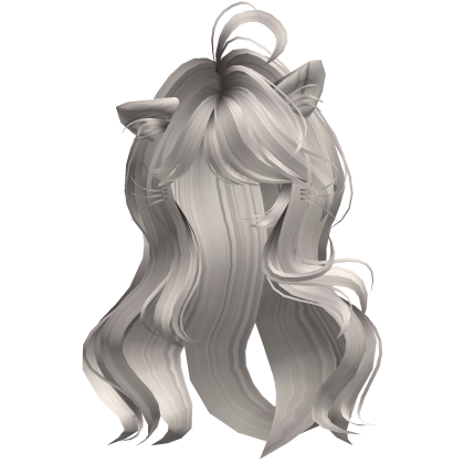 Messy Wavy Cute Kitty Cat Hair in Ash 9. Roblox item