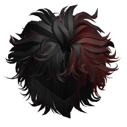 Stylish Slicked Back Mullet (Black&Red) Roblox item