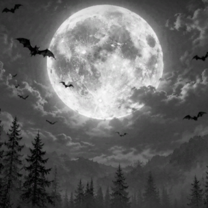white moon emo vampire gothic background