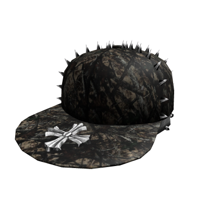 spiky y2k pierced punk cross hat in green