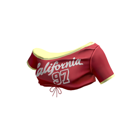 Y2K Varsity Baby Tee(Red)