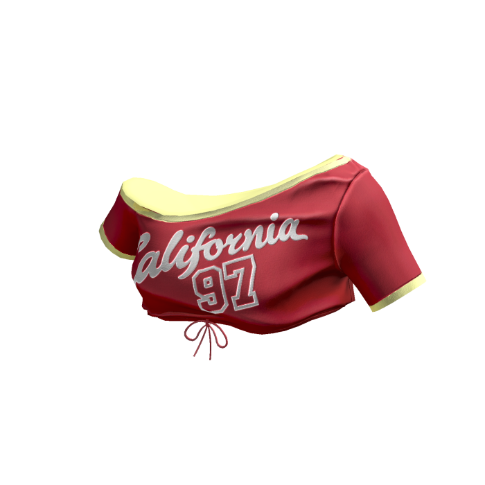 Y2K Varsity Baby Tee(Red)
