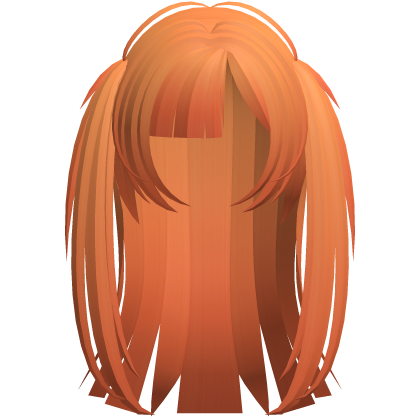 emo vkei moe vamp long choppy hair orange