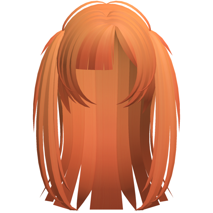 emo vkei moe vamp long choppy hair orange