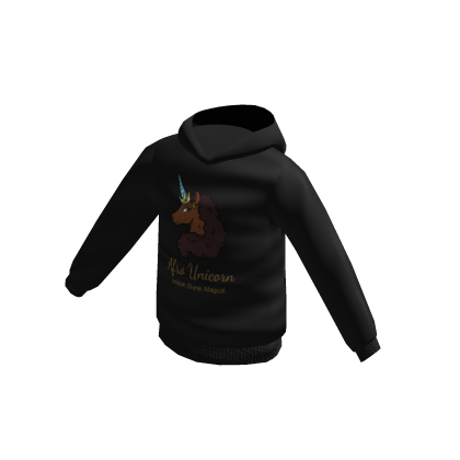 Unicorn Black Hoodie thumbnail