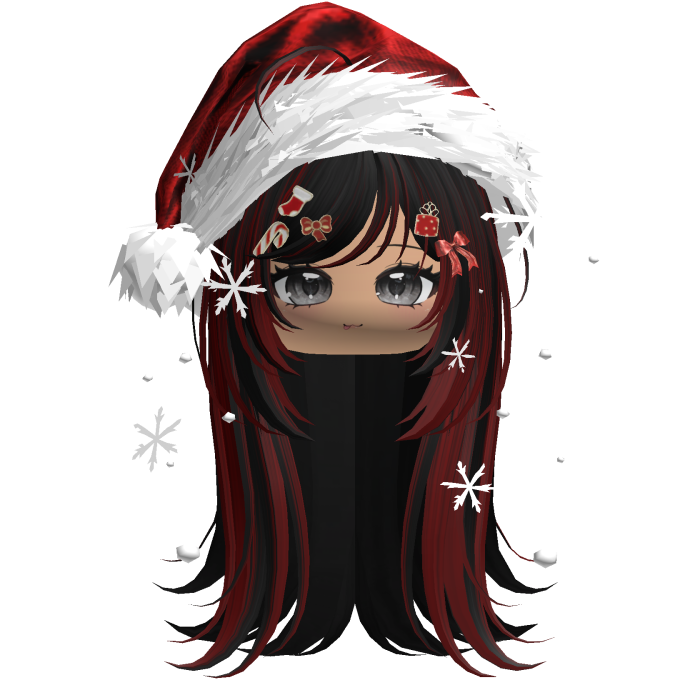 Emo Vamp Christmas Hair (Black&Red)