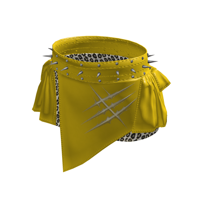 Punk Leopard Studded Mini Skirt Yellow[MAX]