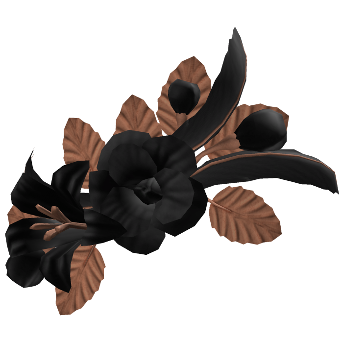 Black & Bronze Floral Feather Headpiece 