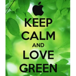 stay calm and love green icon