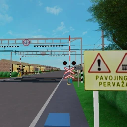 Lithuanian railroad crossing  icon
