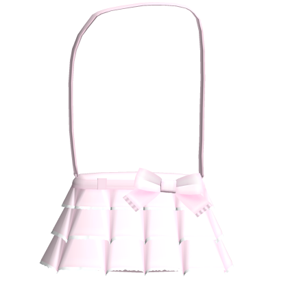 ♡ : cute pleated ruffle shoulder bag ୨୧ pink Roblox item