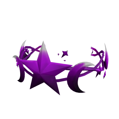 Magnetite Purple Stars Crescent Moon Crown