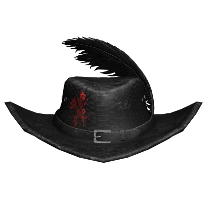 Black Feathered Cowboy Hat Roblox item