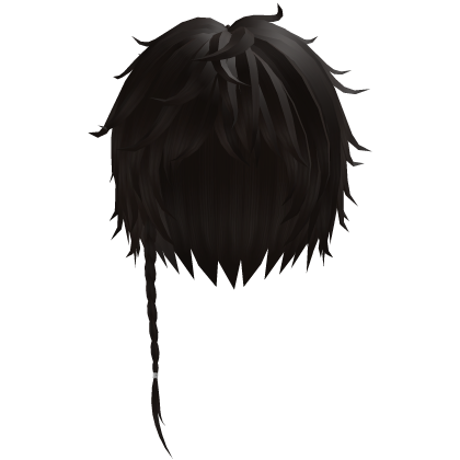 brown single braid twist emo messy hair