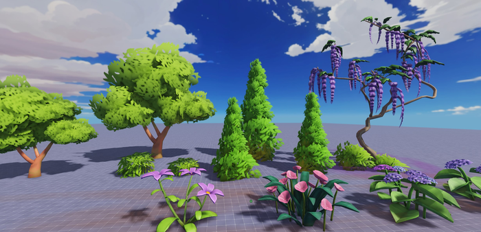 Fantasy Stylized Forest Roblox Nature Assets Pack preview 2