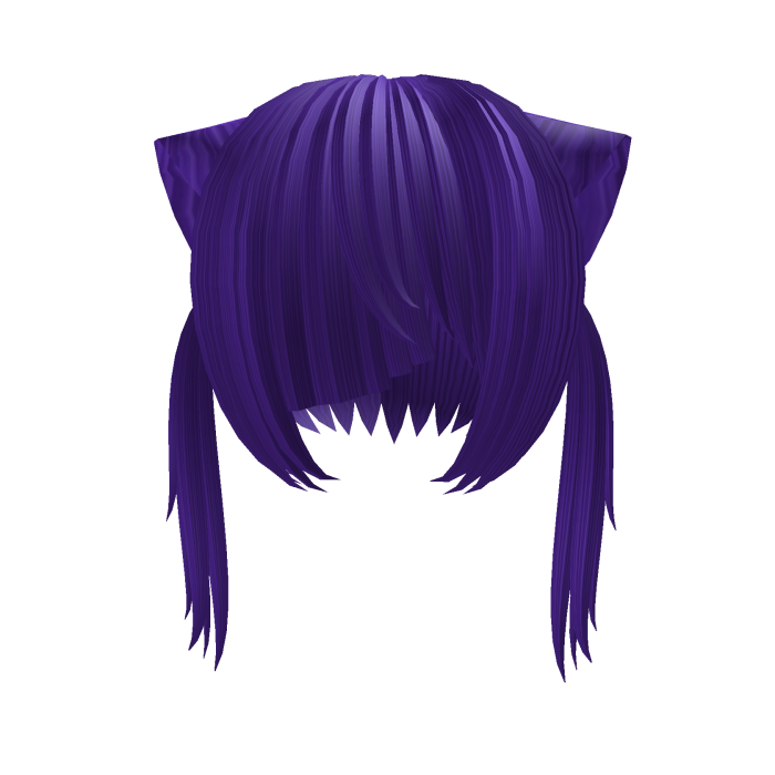 🖤꒱purple kitty razor bangs messy vampire pigtails