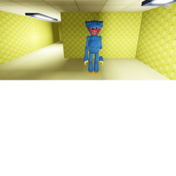 Survive Huggy Wuggy in the backrooms