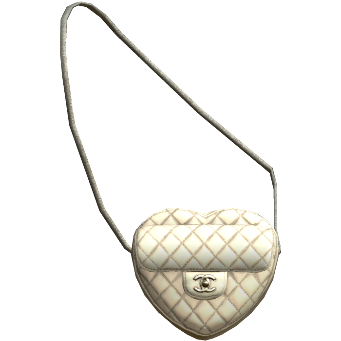 Beige Chanel Heart Purse