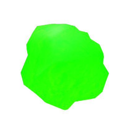 green- lime green boulder/rock/ asteroid
