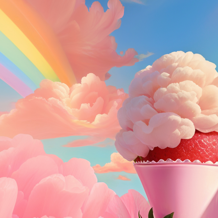 Icecream Strawberry Rainbow Sky preview 1