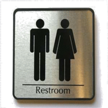 Realistic Bathroom Sign -Transparent- Roblox decal
