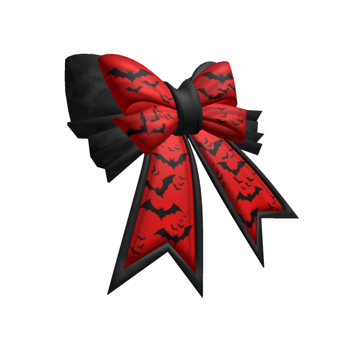 Halloween bow hairclip [Black/Red]
