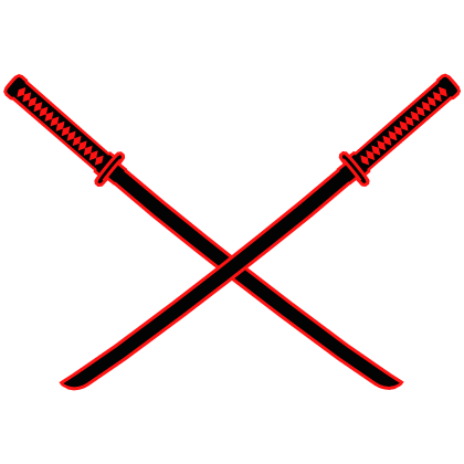 Cartoony Red Katanas