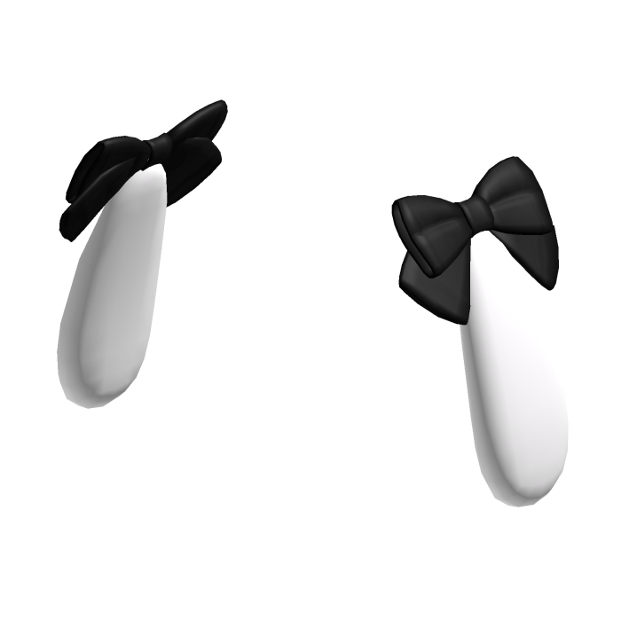 kawaii low bunny ears black bow