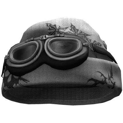 Gothic Grunge Beanie w/ Goggles (White)