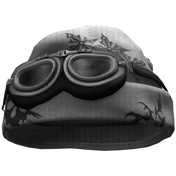 Gothic Grunge Beanie w/ Goggles (White)