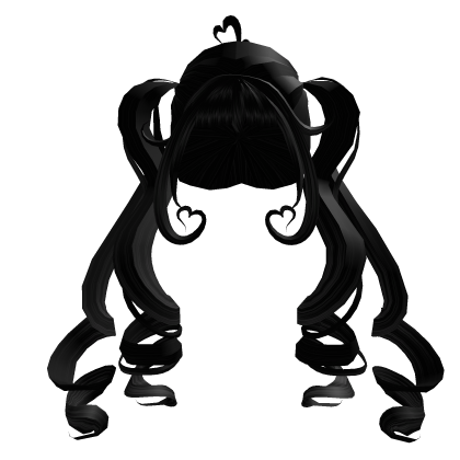 Midnight Heart-Tipped Pigtails