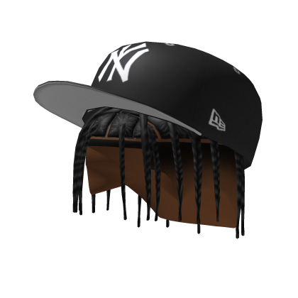 Box Braids w/ Black NYC Fitted Cap Roblox item