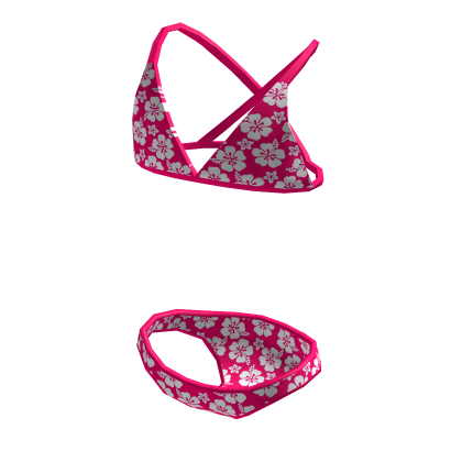 Pink Summer Hibiscus Swimsuit