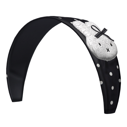 Cute Girl Polkadot Miffy Wide Edge Headband Roblox item