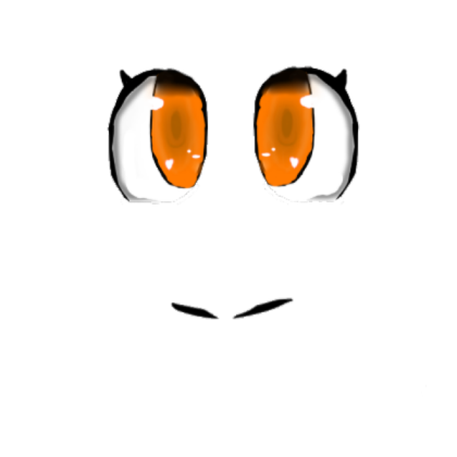 Girl anime face orange eyes Roblox decal