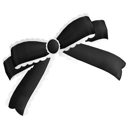 ♡ : dainty lace princess head bow ୨୧ black Roblox item