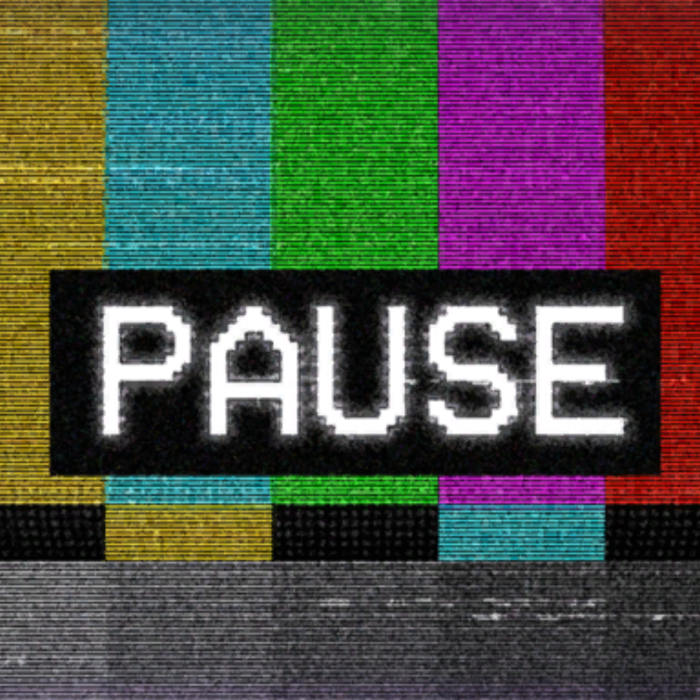 TV Static Pause Screen Background