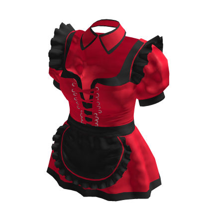 Red Cute Maid Outfit - Roblox