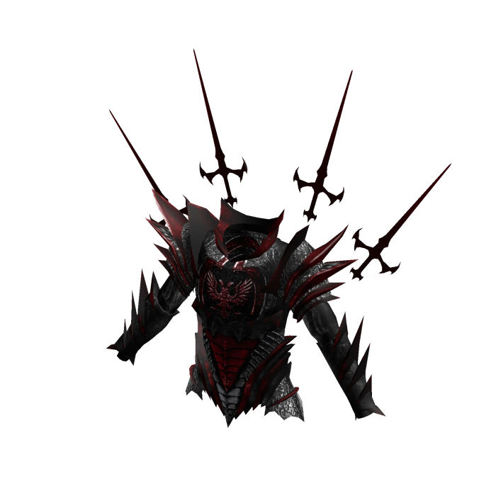 Medieval Divine Knight Aura Armor Top Black Red