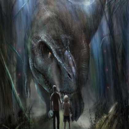 Jurassic World T-rex painting Roblox decal