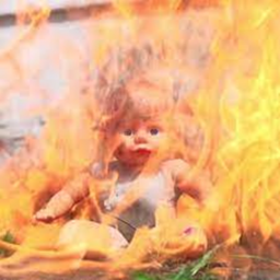 baby fire church