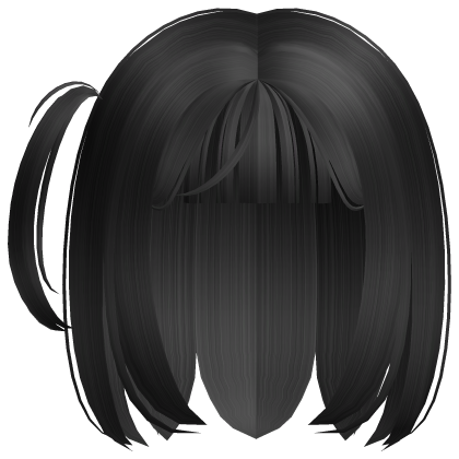 Black Kawaii Short Bob with Side Pigtail
