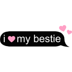 i heart my bestie text