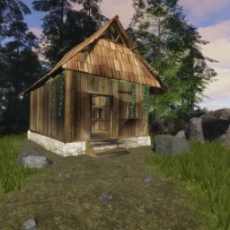 Realistic forest icon