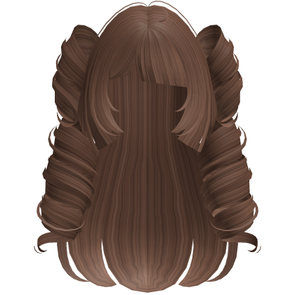 ꒰ Kawaii Fluffy Curly Princess Moe Hair in Brown Roblox item
