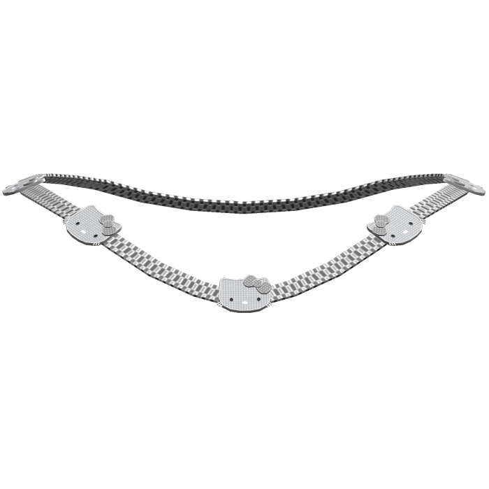 Silver kitty rolex chain necklace [3.0]