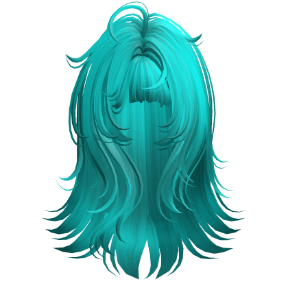 Messy Anime Vamp Hair (Teal) Roblox item